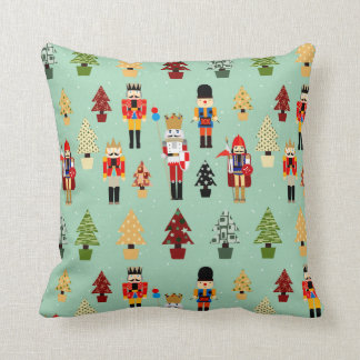 Whimsical-kerstbomen en Nutcrackers Kussen