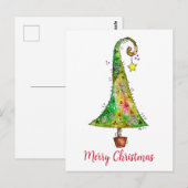Whimsical-kerstboom Briefkaart (Voorkant / Achterkant)