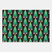 Whimsical-kerstboom en cadeautjes voor kerstmis inpakpapier vel (Voorkant)