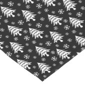 Whimsical-kerstboom Snowflake White Black Korte Tafelloper (Hoek)