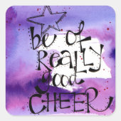 Whimsical-kerstcitaat Vierkante Sticker (Voorkant)