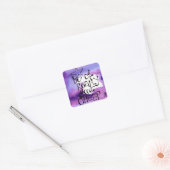 Whimsical-kerstcitaat Vierkante Sticker (Envelop)