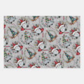 Whimsical Kerstgnomen Inpakpapier Vel (Voorkant)