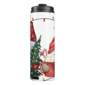 Whimsical Kerstgnomen Thermosbeker (Voorkant)
