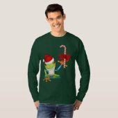 Whimsical Kerstkikker en Candy Cane T-Shirt (Voorkant volledig)