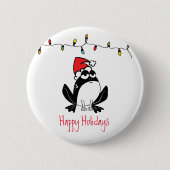 Whimsical Kerstkikker Ronde Button 5,7 Cm (Voorkant)