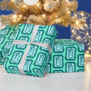 Whimsical Kerstman Cute Helder Vakantie Cadeaupapier