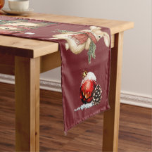Whimsical Kerstmis Bos Vrienden Waterverf Rood