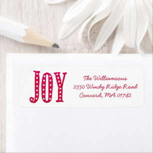 Whimsical Kerstmis Doodled Joy Custom Etiket