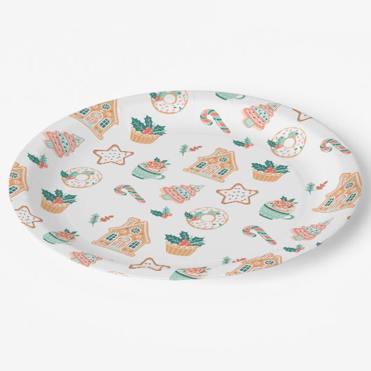 Whimsical Kerstmis feestje Papieren Bordje (Gekanteld)