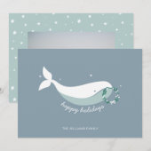 Whimsical Kerstmis Foto Flat Holiday Kaart (Voorkant / Achterkant)