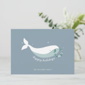 Whimsical Kerstmis Foto Flat Holiday Kaart (Staand voorkant)