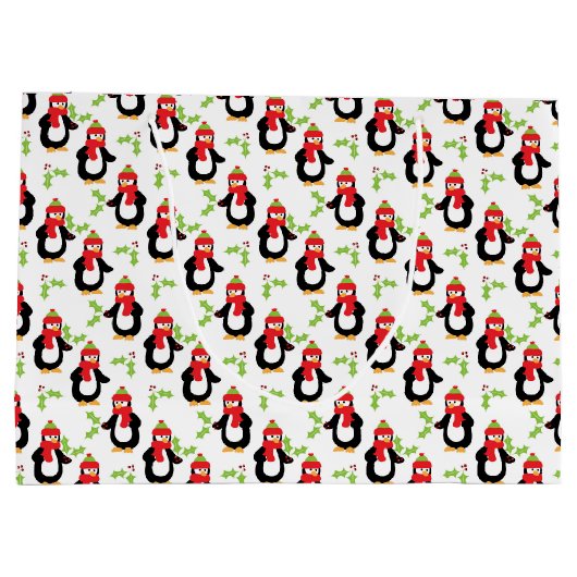 Whimsical-kerstpinguïns grote cadeautas (Achterkant)