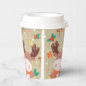 Whimsical-kerstrendierenkoffie Papieren Bekers (Rechts)