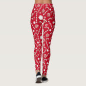 Whimsical-kerstsnoepriet Leggings (Achterkant)