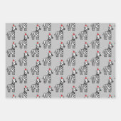 Whimsical-kerstZebras Inpakpapier Vel (Voorkant 2)