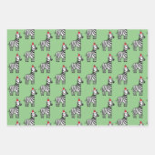 Whimsical-kerstZebras Inpakpapier Vel (Voorkant)