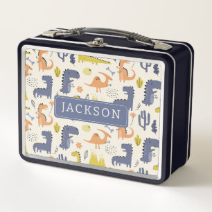 Whimsical Kids Dinosauriërs Metalen Lunchbox