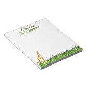 Whimsical Kind naam GIRAFFE Notitieblok (Schuin)