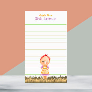 Whimsical Kind naam Prairie Beer gevoerd briefpapi Briefpapier