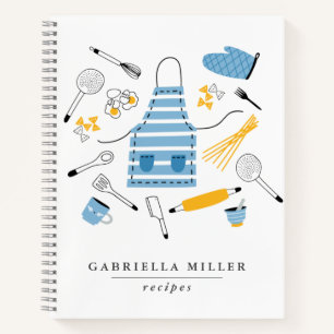 Whimsical Kitchen Tools Personalized Recipbo Notitieboek