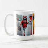 Whimsical Kitten Rain Run Classic Mok (Links)