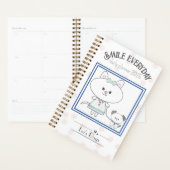 Whimsical Kitty & Kawaii Pup Daily/Mondial Planner (Devant avec enveloppe)
