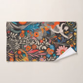 Whimsical Kleurrijk Otomi Patroon Bad Handdoek (Handdoek)