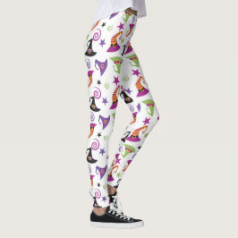 Whimsical Kleurrijke Halloween Witches Petten Leggings