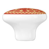 Whimsical Kleurrijke Hand Getrokken Ontwerp Cerami Keramische Knop (Zijkant)