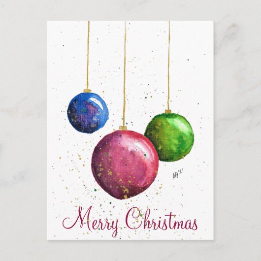Whimsical, kleurrijke kerstcadeautjes briefkaart (Voorkant)