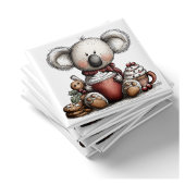 Whimsical Koala Hot Chocolate Christmas Magnet Magneet