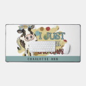 Whimsical Koe boerderij gepersonaliseerd Bureaumat (Keyboard & Muis)