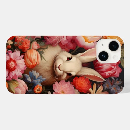 Whimsical konijnenveer bloeit Case-Mate iPhone case (Achterkant (horizontaal))