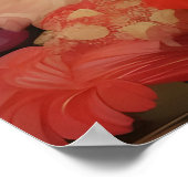 Whimsical konijnenveer bloeit poster (Hoek)