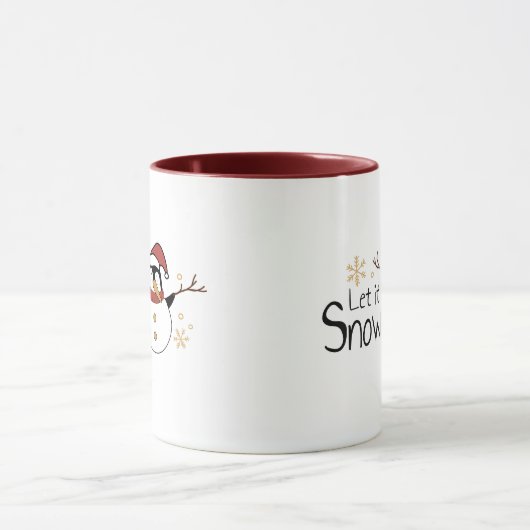 Whimsical Laat het sneeuwen Pinguïn Sneeuwman | Ke Mok (Midden)