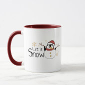 Whimsical Laat het sneeuwen Pinguïn Sneeuwman | Ke Mok (Links)