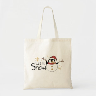 Whimsical Laat het sneeuwen Pinguïn Sneeuwman   Ke Tote Bag