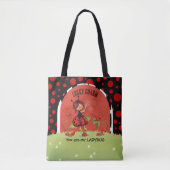 Whimsical Ladybug Garden "Lucky Charm" Wrap-Around Draagtas (Voorkant)