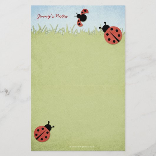 Whimsical Ladybugs Briefpapier (Voorkant)