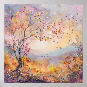 Whimsical Landscape Fantasy Wanddecoratie Poster