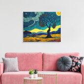 Whimsical Landschap Canvas Afdruk (Insitu (Woonkamer))