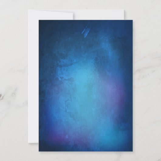 Whimsical Lantern and Fireflies Blue Save the Date (Achterkant)