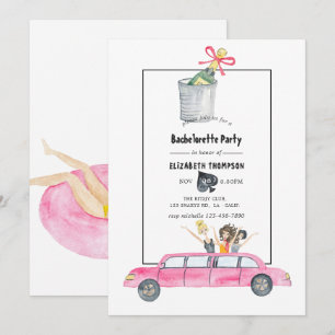 Whimsical Las Vegas Bachelorette Party Kaart
