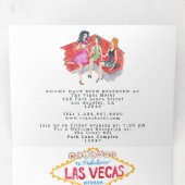 Whimsical Las Vegas bruiloft Drieluik Uitnodiging (Binnenzijde eerst)