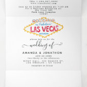 Whimsical Las Vegas bruiloft Drieluik Uitnodiging (Binnenkant midden)