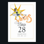 Whimsical Las Vegas Mariage Numéro de table<br><div class="desc">Cartes de numéro de table sur le thème de Las Vegas personnalisables selon vos spécificités.</div>
