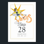 Whimsical Las Vegas Mariage Numéro de table<br><div class="desc">Cartes de numéro de table sur le thème de Las Vegas personnalisables selon vos spécificités.</div>