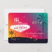 Whimsical Las Vegas Wedding RSVP (Devant)