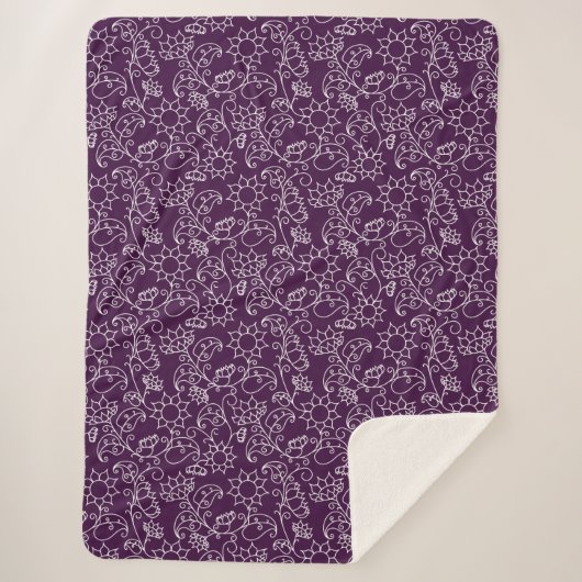 Whimsical Lavendel Blooms Cosy Throw (Voorkant)